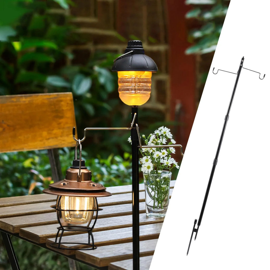 Camping Lantern Stand Collapsible Lightweight Light Holder H118752