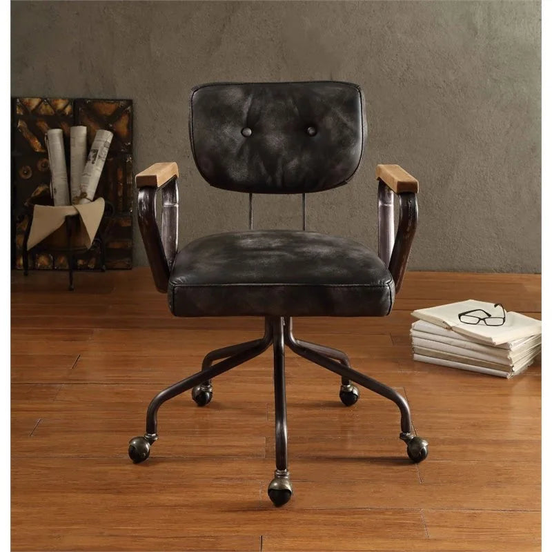 Wooden Writing Desk and Swivel Office Chair K309657