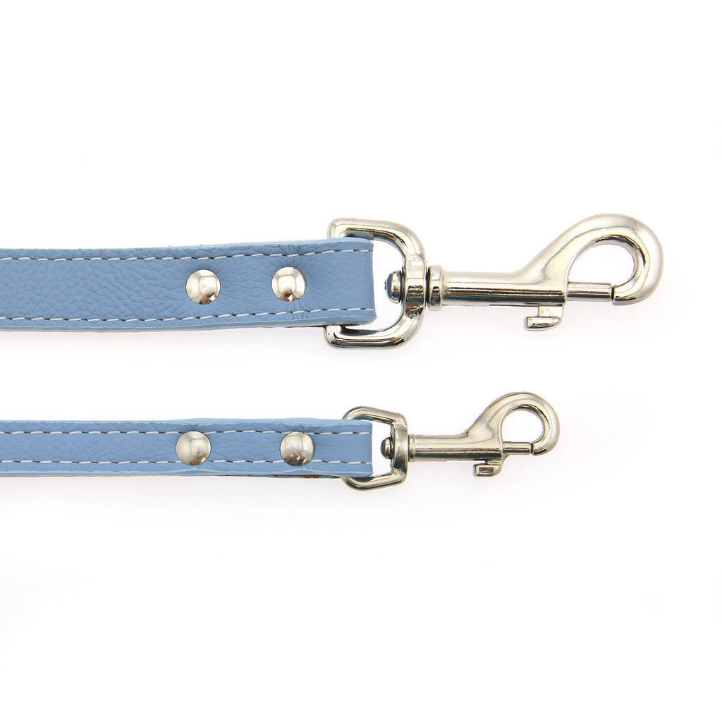 Light Blue Leather Dog Leash A910559