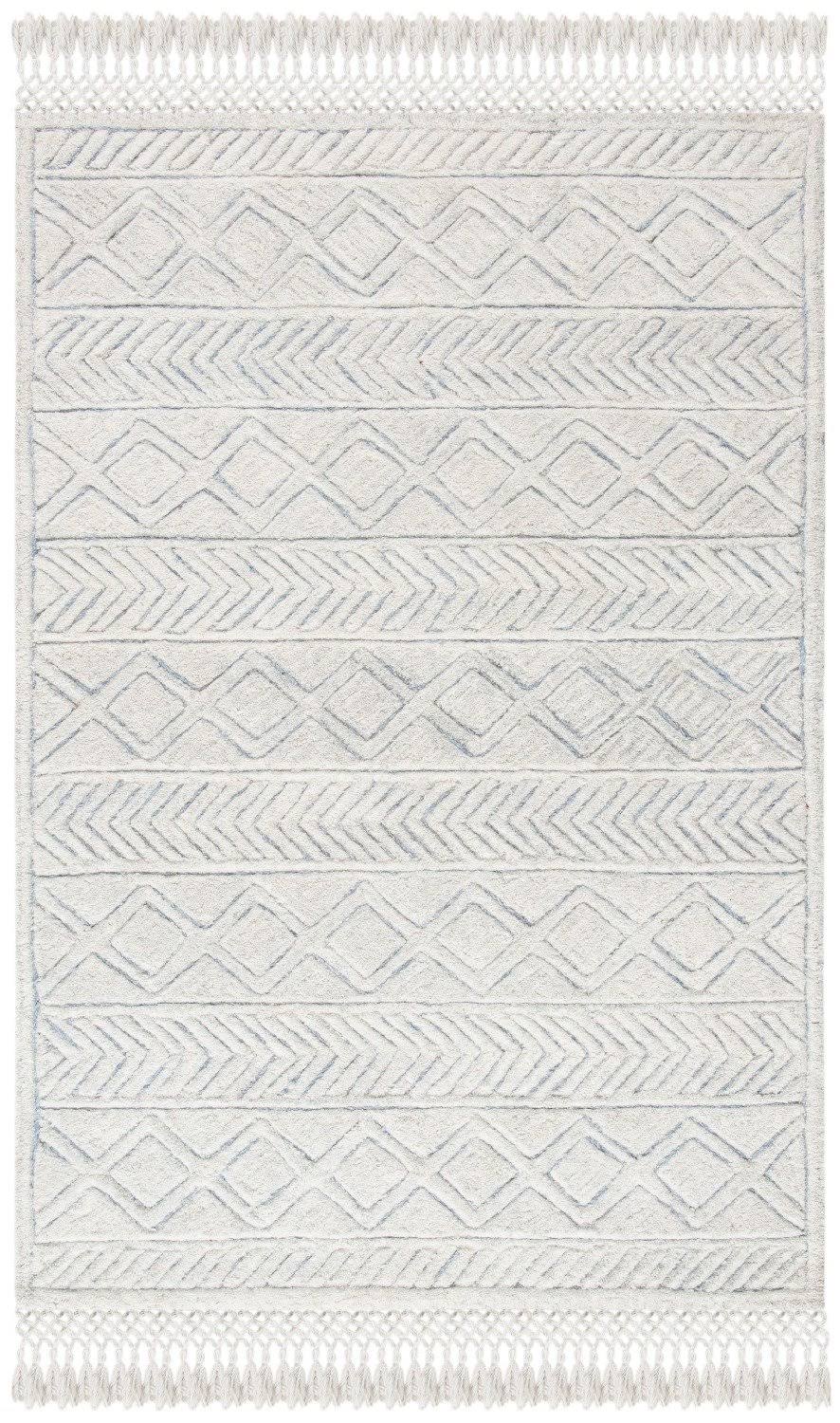 Ivory and Blue Runner F2199