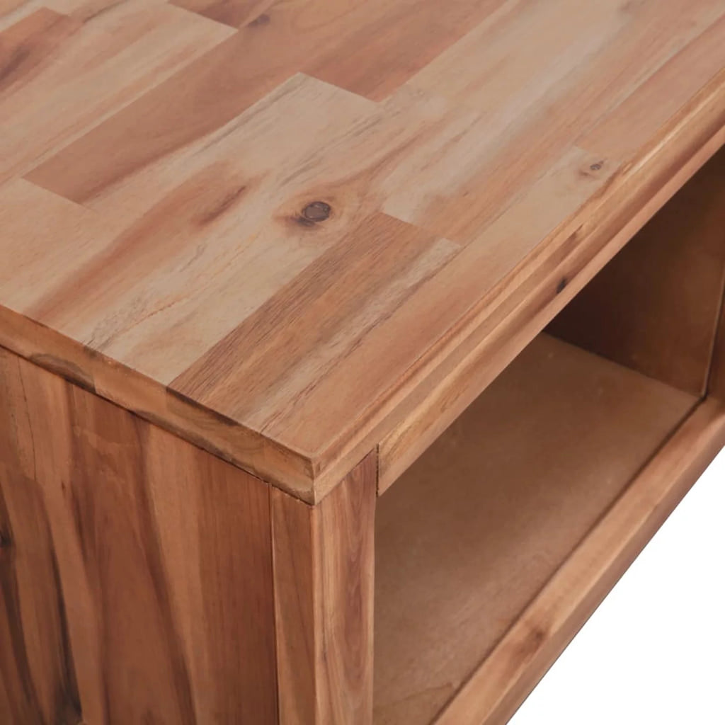 Wooden Coffee Table with Storage Drawer and Shelf M698034