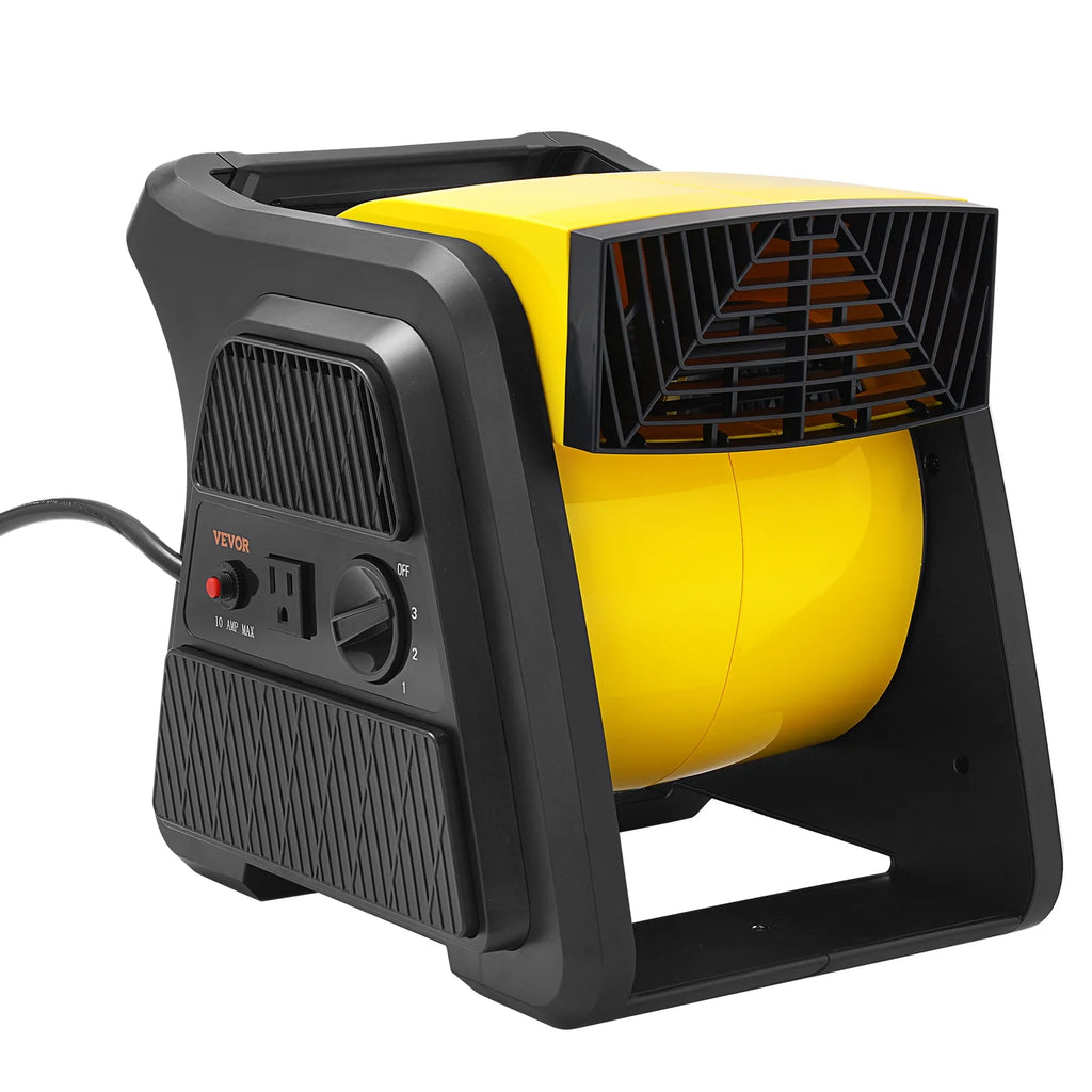 600 CFM 3-Speed Portable Air Mover Floor Blower Fan with Timer S198