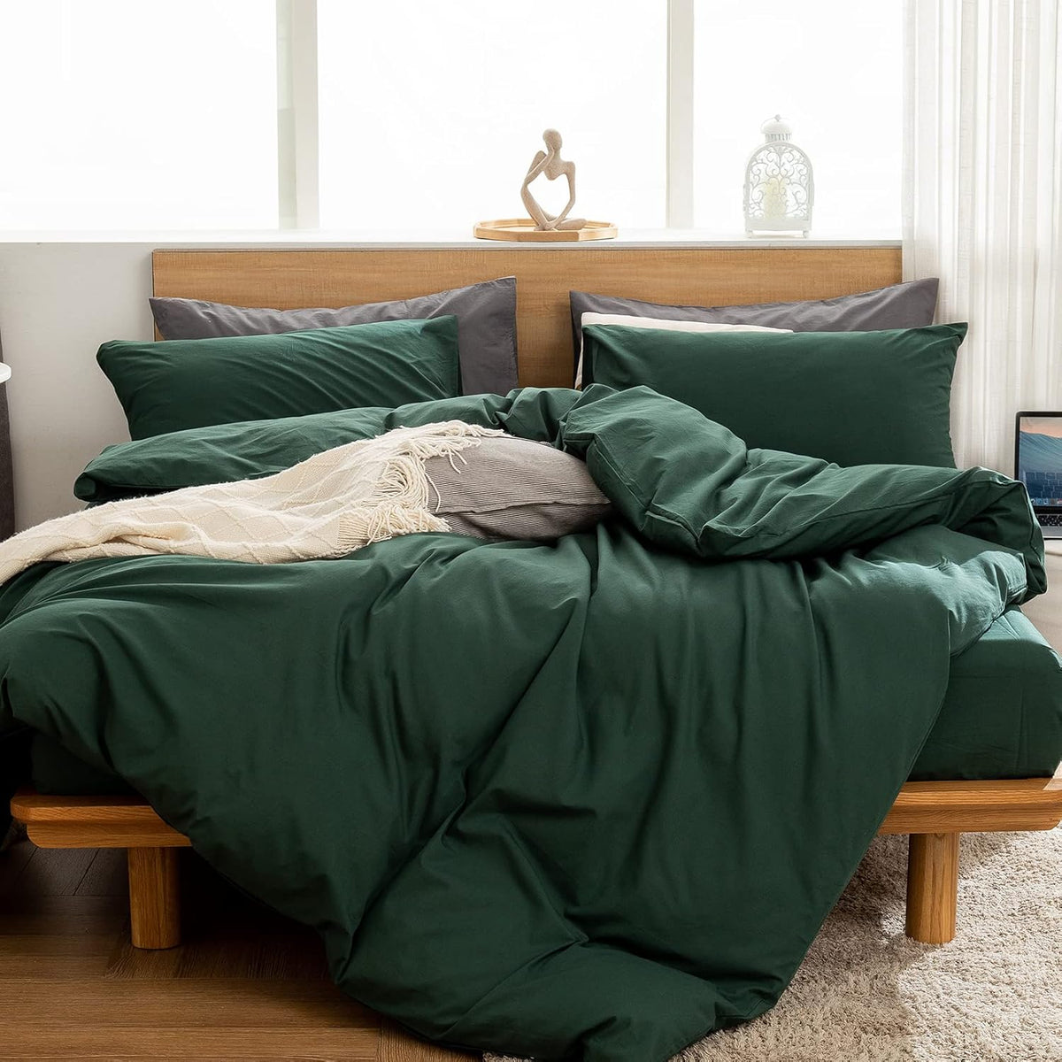 Queen 3 PCs Percale Cotton Duvet Cover Set O307