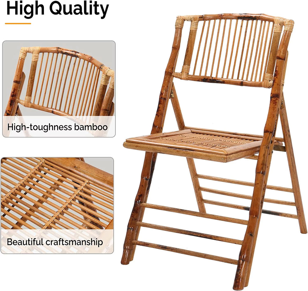 Bamboo Folding Chair 4 Pack H392