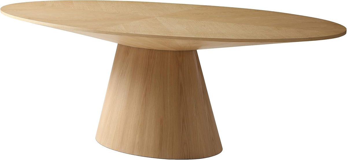 White Oak Wood Oval Dining Table H329194