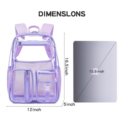 Clear 16 x 11 x 5inch TPU Backpack C170