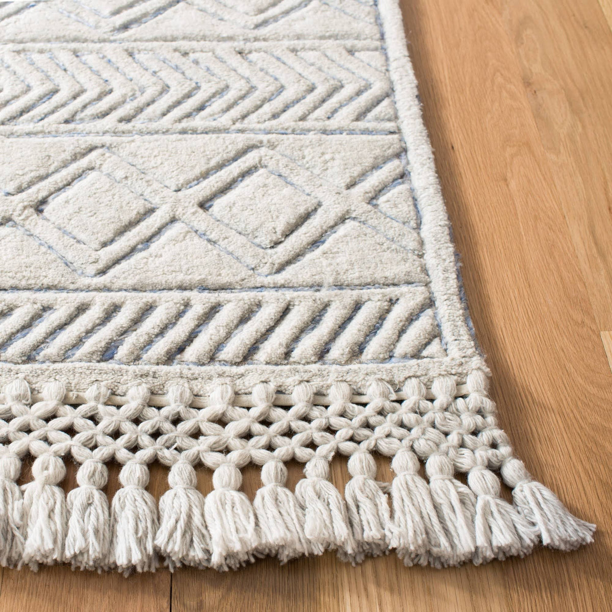 Ivory and Blue Runner F2199