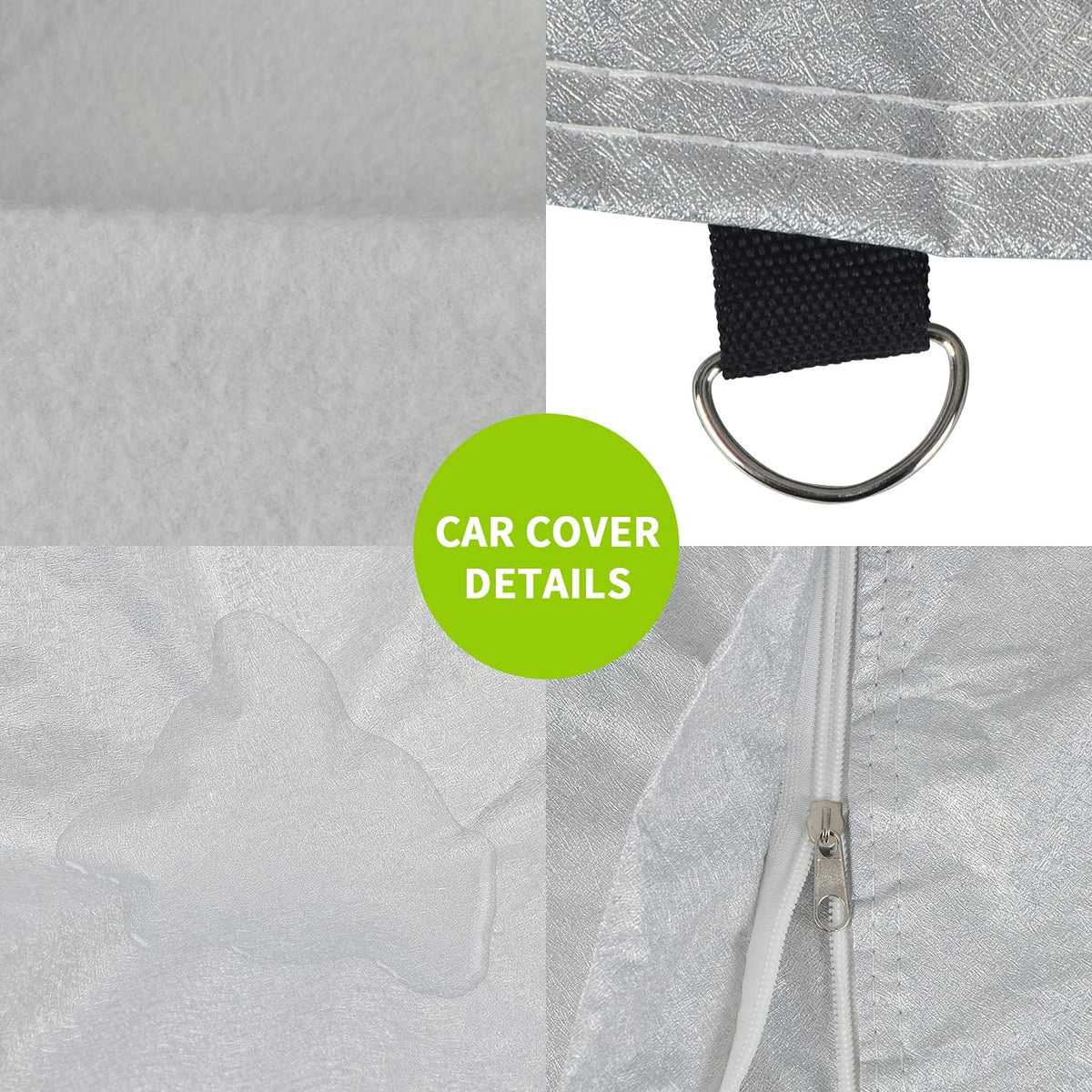 7 Layers Car Cover with Windproof Strap & Driver Door Zipper F818