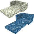 2 Seats 2 in 1 Flip Open Chair Sleeper Bed Y626