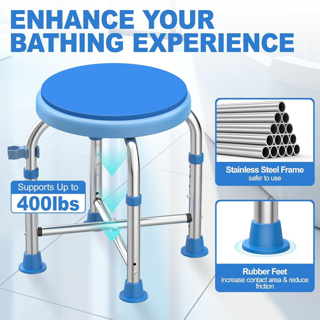 400LB Stainless Steel Round Shower Chair S2490