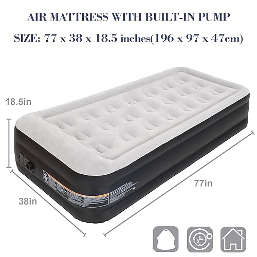 Queen Size Air Mattress with Built-in Pump C382178