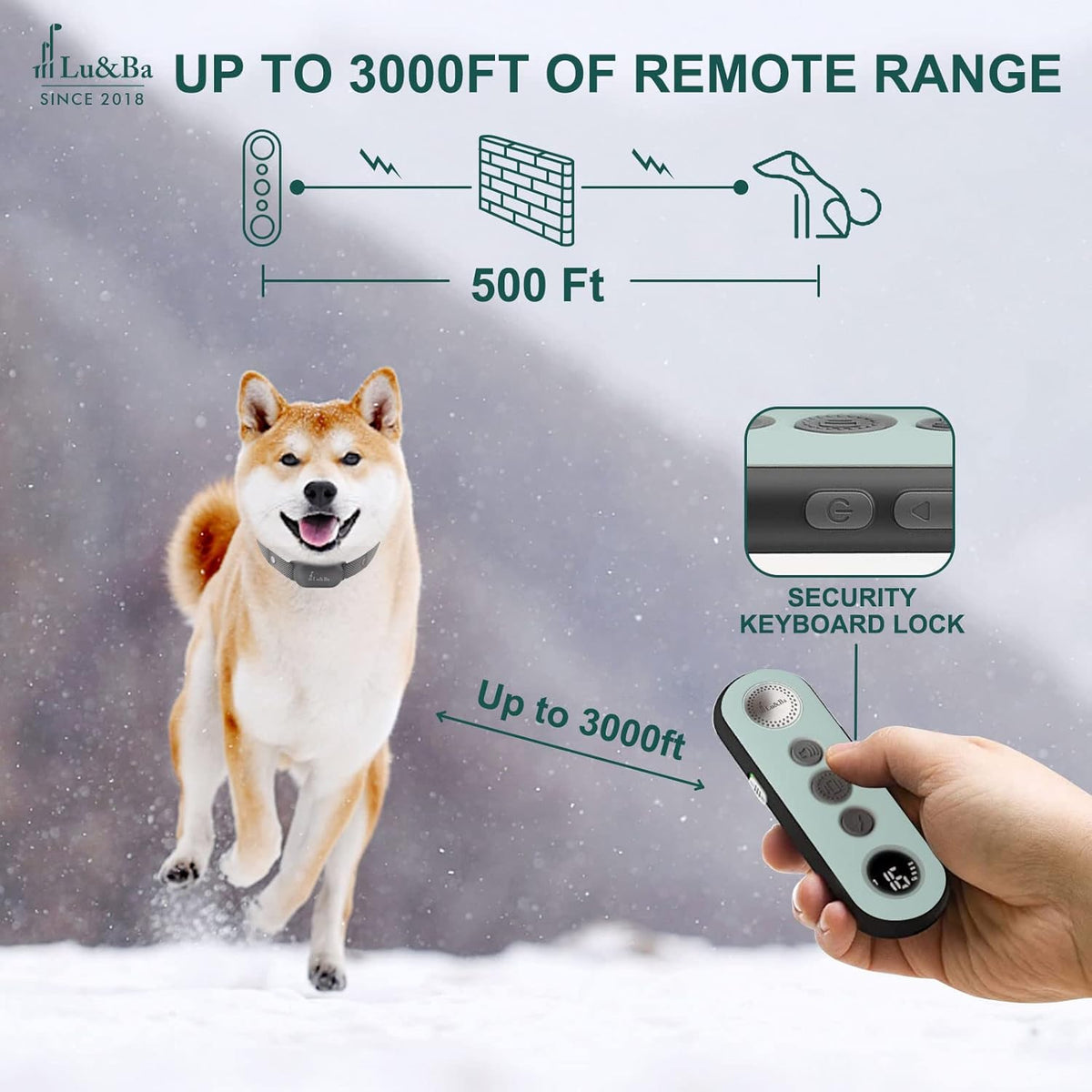 Rechargeable Waterproof Dog Training Collar Pack of 2 S254090