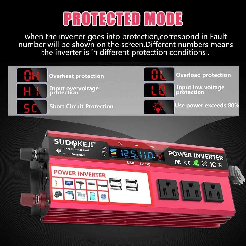 3000W Modified Sine Wave Car Power Inverter U109599