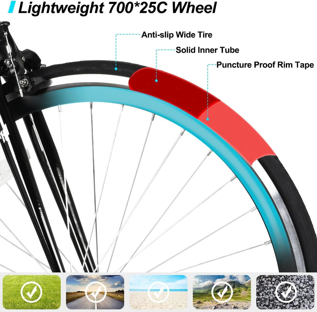 Single Speed Fixed Gear Bike with 700C Wheels E26480