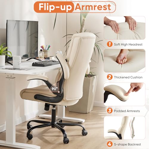 Black Ergonomic PU Leather Office Chair L345990