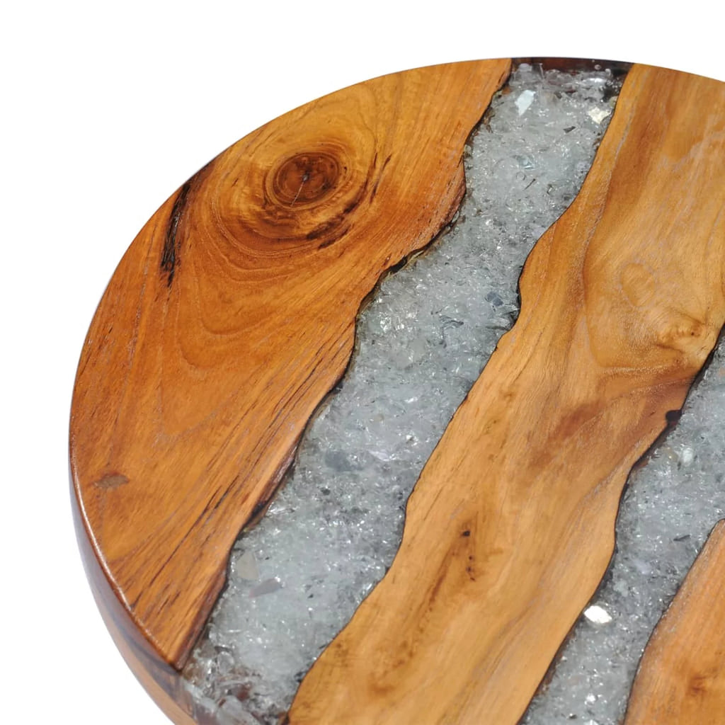 Solid Teak Wood and Polyresin Coffee Table O734029