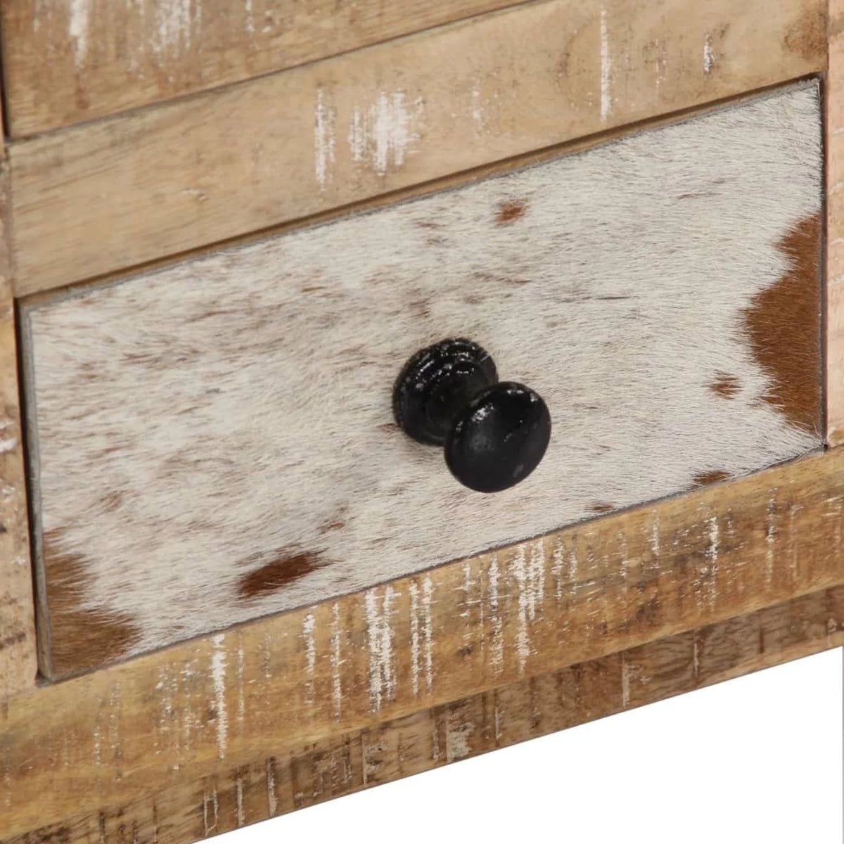 Coffee Table with 4 Storage Drawers Mango Wood 35.4 x 23.6 x 11.8 Inches L3527