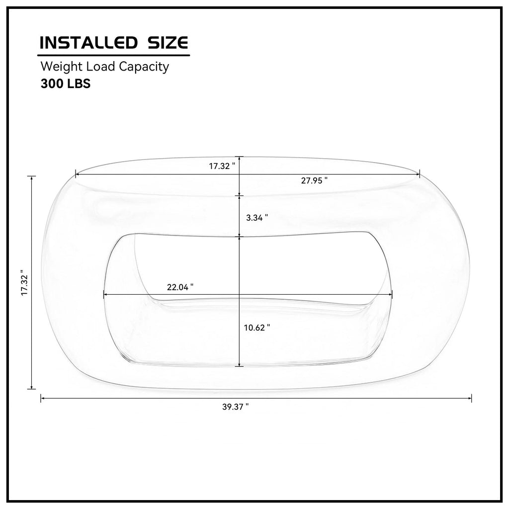 White Oval Fiberglass Coffee Table O6119