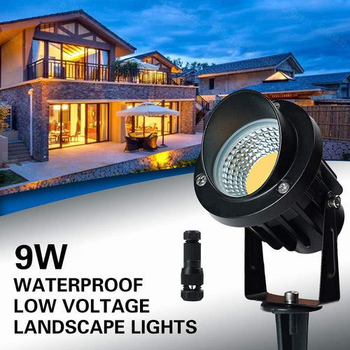10 Pack 12v 9W LED Landscape Lights, IP65 Waterproof Warm White with Connector H75846