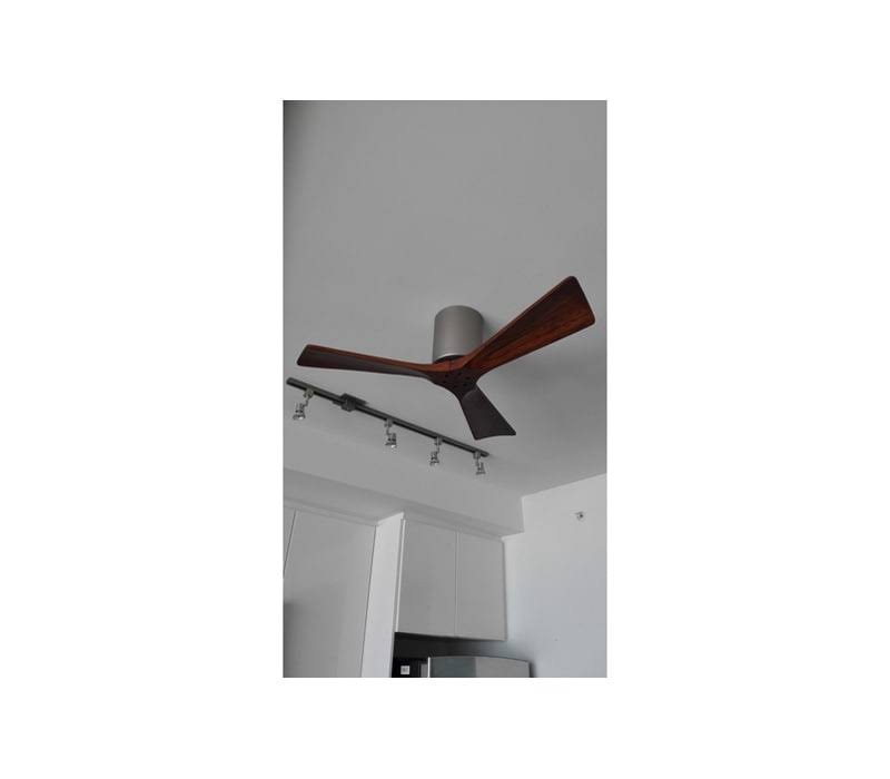 52 inch Paddle Ceiling Fan in Brushed Brass with Walnut Tone Blade I800539