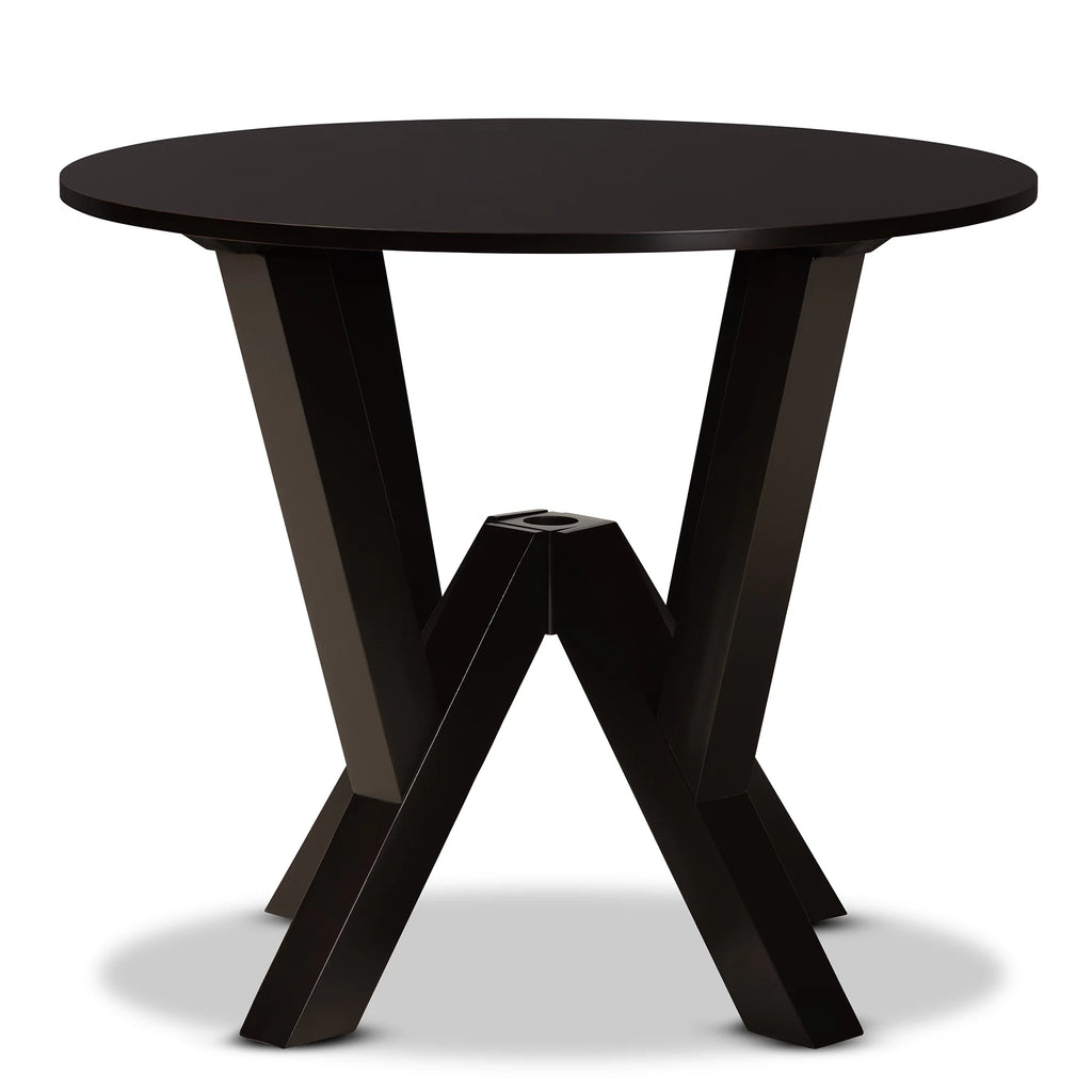 Dark Brown Round Wood Dining Table J206394