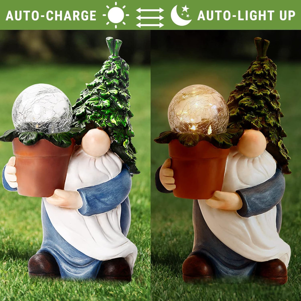Gnome Garden Statue with Solar LED Lights G82287