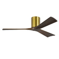 52 inch Paddle Ceiling Fan in Brushed Brass with Walnut Tone Blade I800539