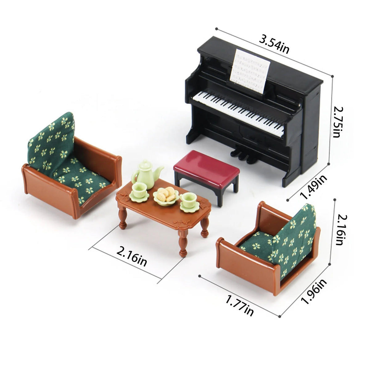 Miniature Dollhouse Furniture Kitchen Play Set with Refrigerator K54254