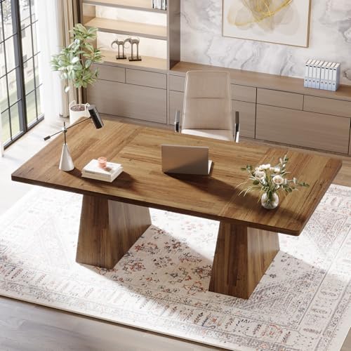 63-Inch Black Executive Desk Y93192