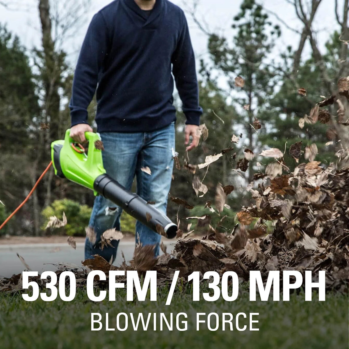 9 Amp 530 CFM Corded Electric Axial Leaf Blower Z248