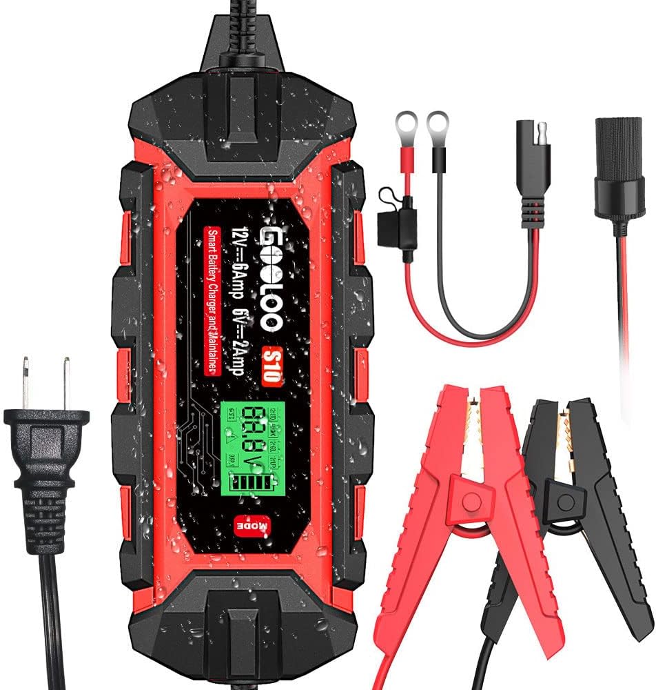 10-Amp 6V 12V Fully Automatic Battery Charger Maintainer, Pack of 2 N43747