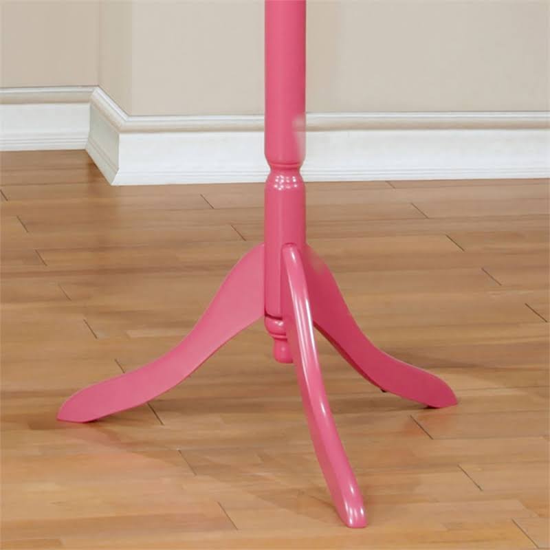 Pink Wood Kids Coat Rack I97402