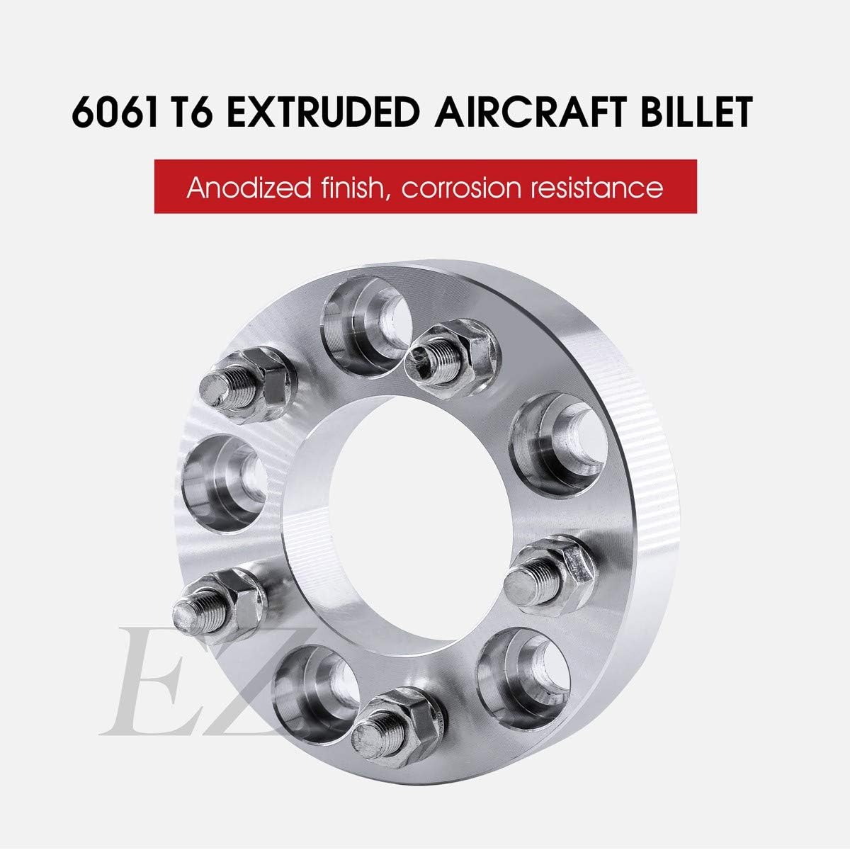 2 Wheel Adapters 5x115 to 5x115 Thickness 1 Inch 14 x1.5 Studs V13022