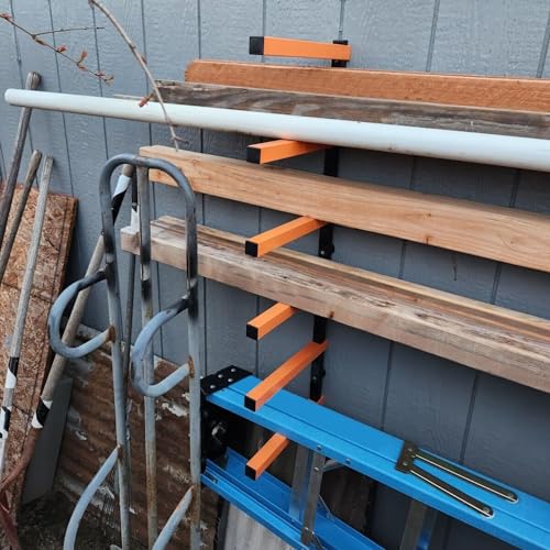 6 Levels Steel Wall Mounted Lumber Storage Rack B969