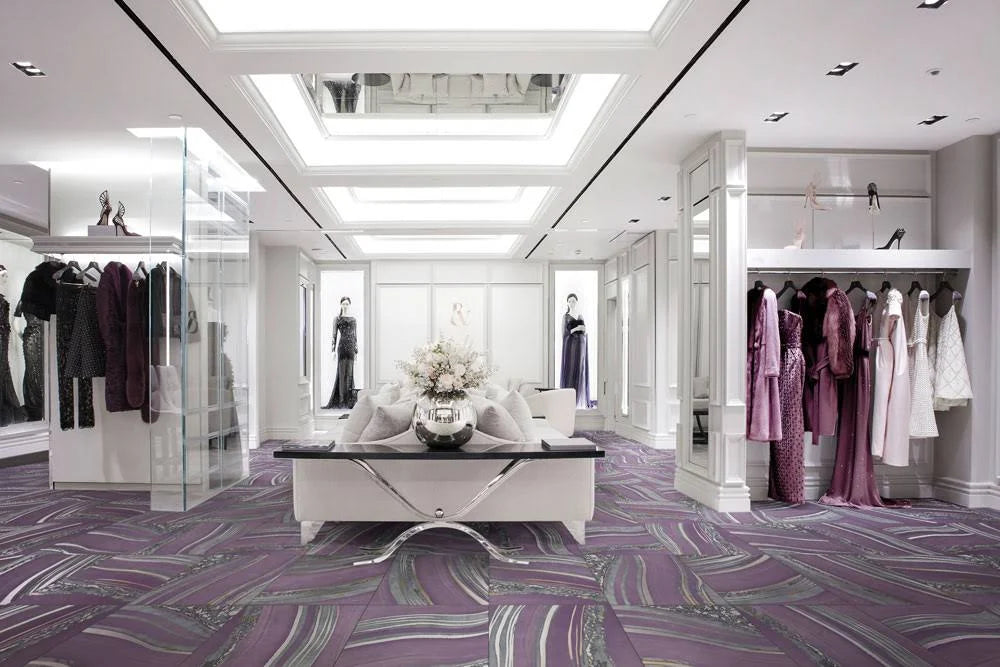 Purple Porcelain Patterned Floor Tile O907682