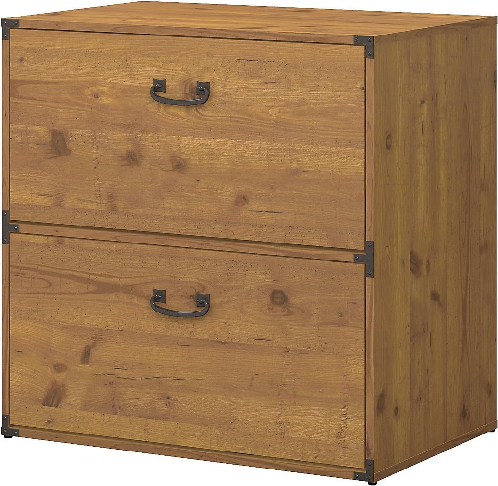 Vintage Golden Pine Lateral File Cabinet C854