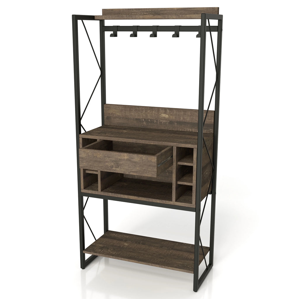 Metal and Wood Baker's Rack H6354