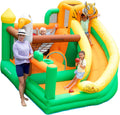Inflatable Bouncy Castle with Slide and Basketball Hoop V923906