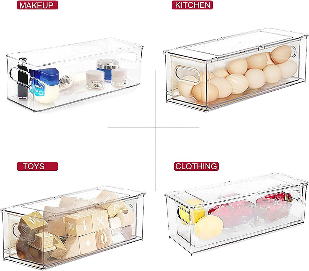 3 Pack Refrigerator Organizer Bins with Pull-out Drawer V353631