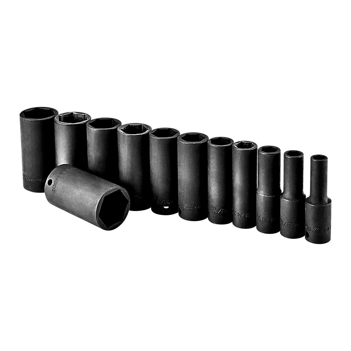 3/8 in. Drive SAE Deep Impact Socket Set, 12-Piece A73854