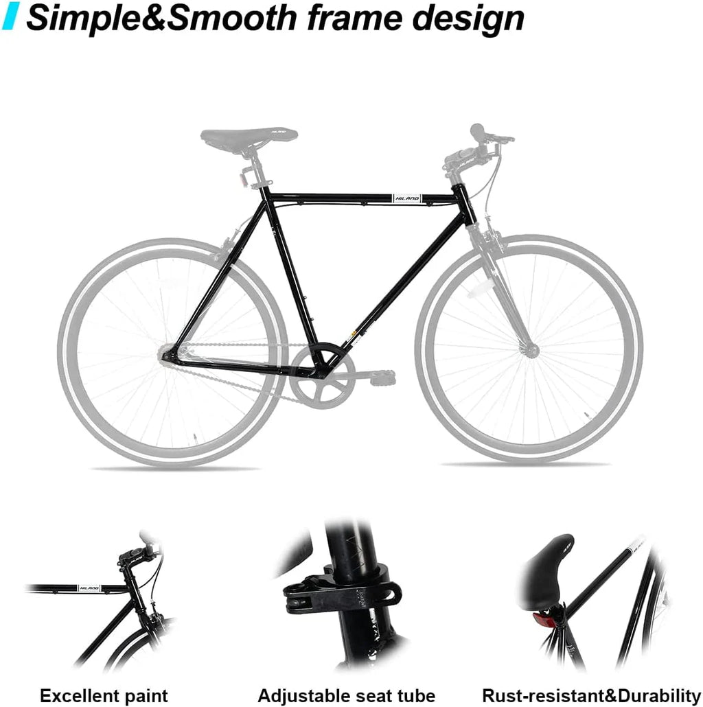 Single Speed Fixed Gear Bike with 700C Wheels E26480