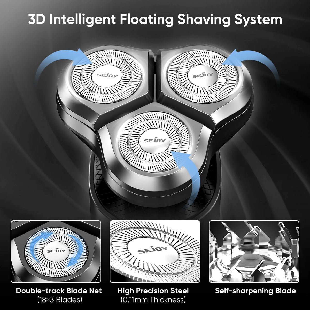 Men's 5 in 1 Cordless Rechargeable Waterproof Electric Shaver V635400