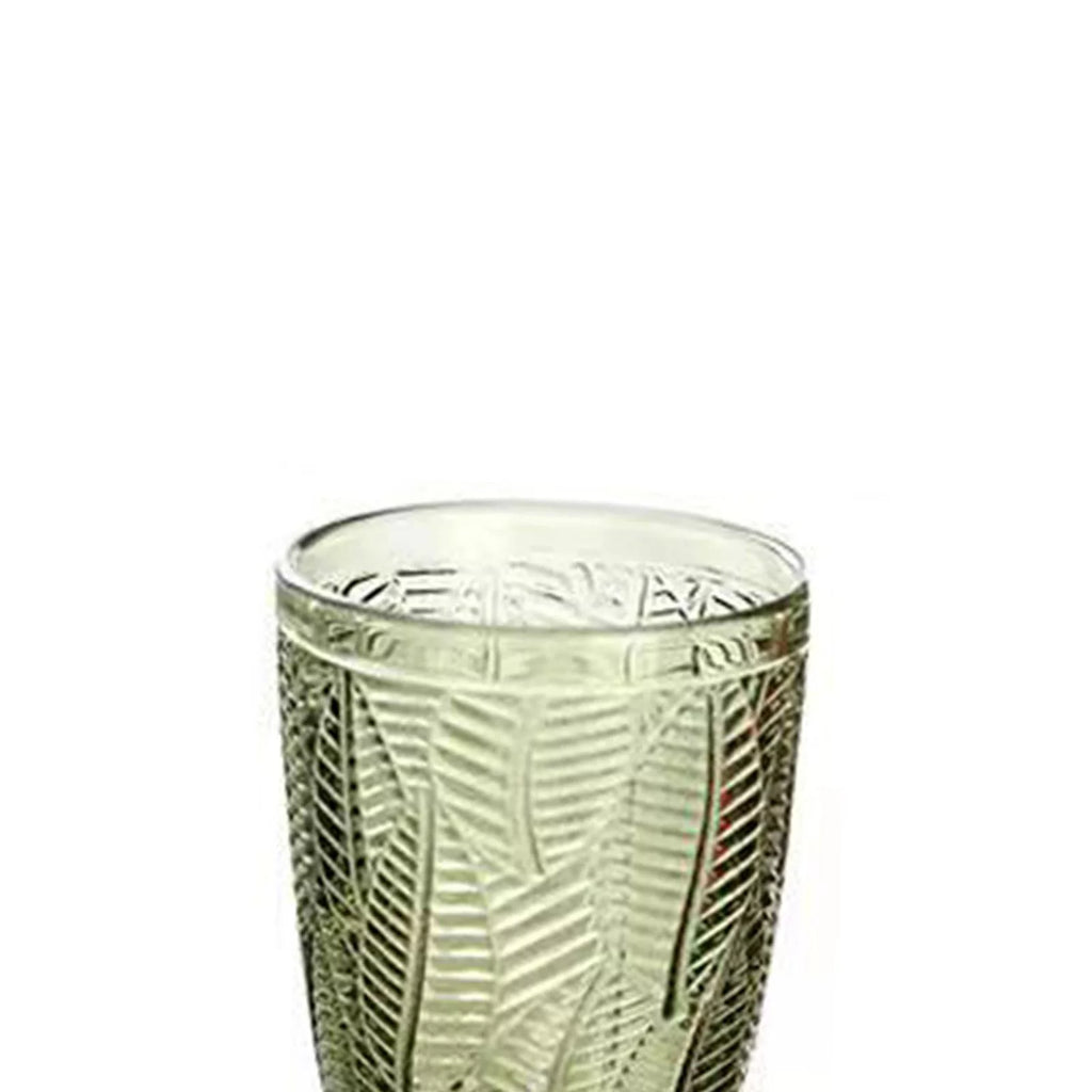 Green Embossment Texture Glass Goblet H70324