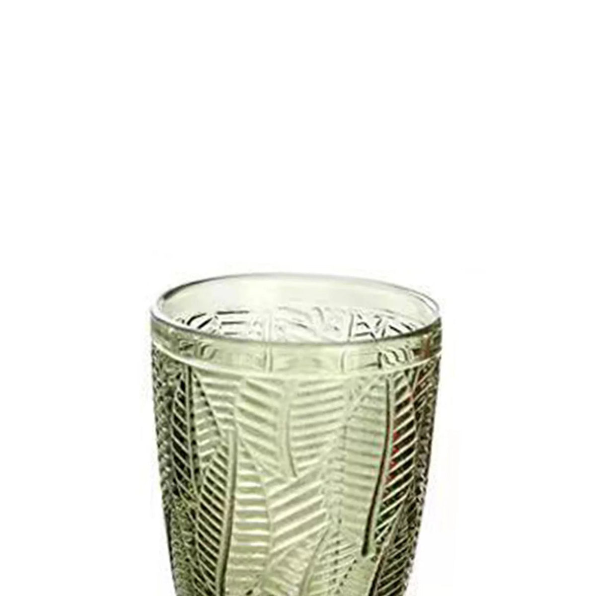 Green Embossment Texture Glass Goblet H70324