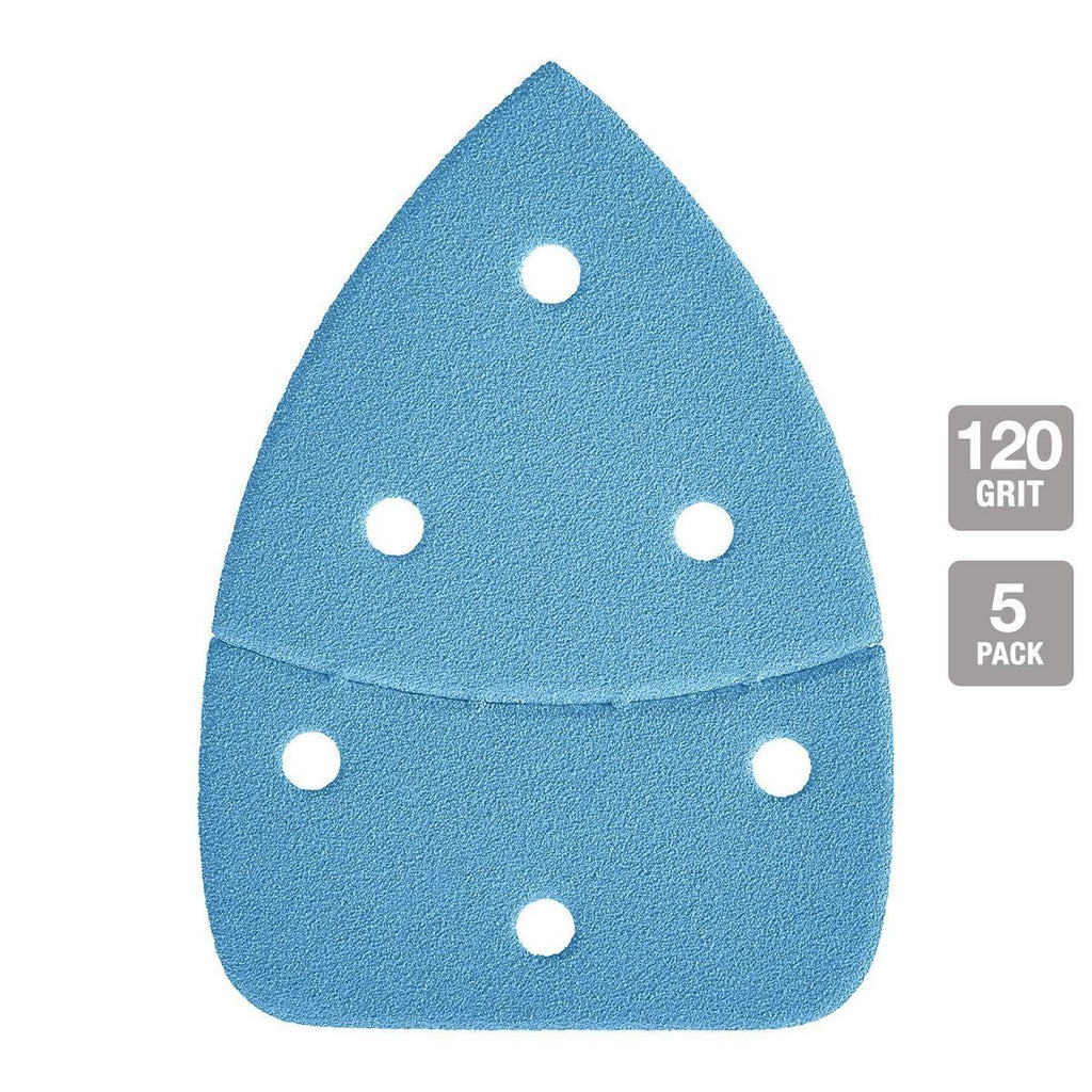 120-Grit Hook-and-Loop Corner/Detail Sanding Sheets, 5-Pack M463323