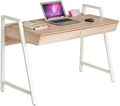50” Computer Desk with Drawers White and Oak B8543