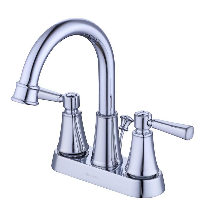 Chrome Double Handle High-Arc Bathroom Faucet H89574