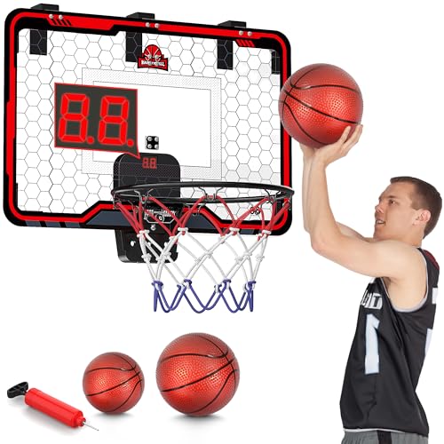 Indoor Basketball Hoop with LED Light and Scoreboard T11691