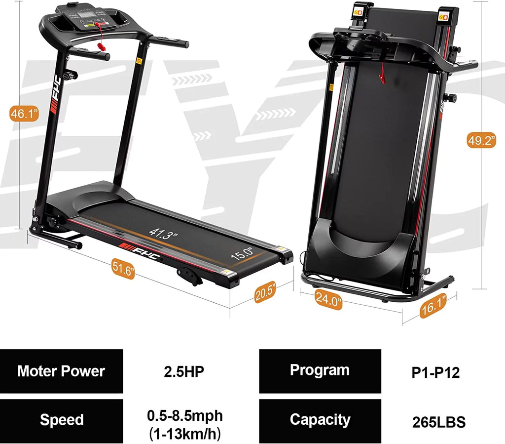 Foldable Treadmill with Incline and Bluetooth Q557815