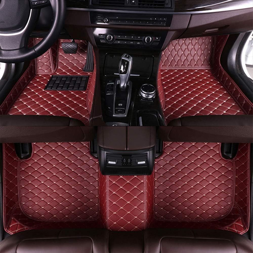 Beige XPE Leather Full Surrounded Car Floor Mats C1870